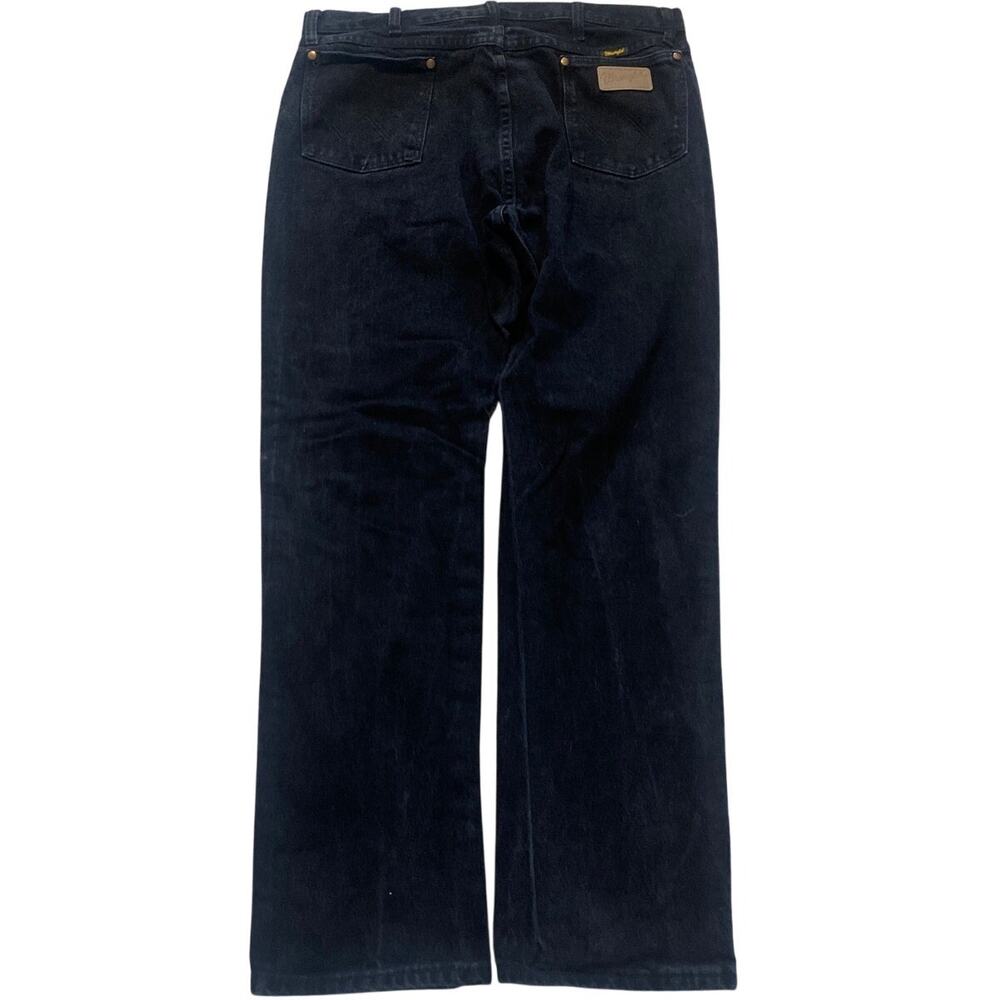 Vintage Wrangler 13MWZWK Black Cowboy Cut Jeans 36x32 Heavyweight Denim